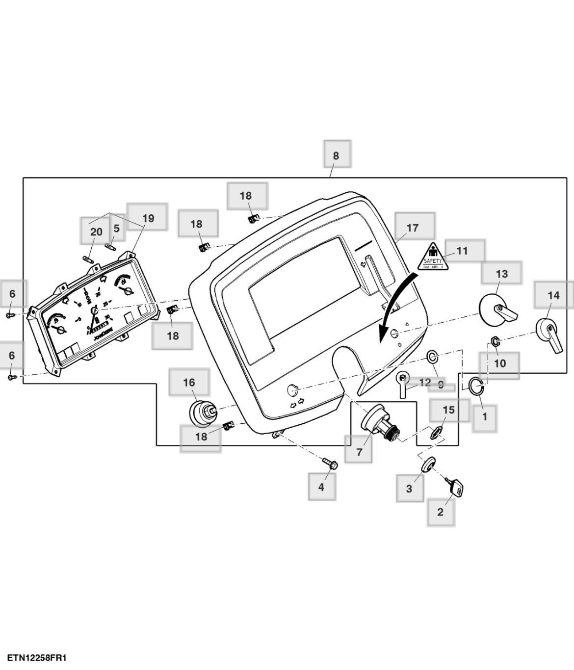 Cụm đồng hồ tốc lực MPU - ST763058